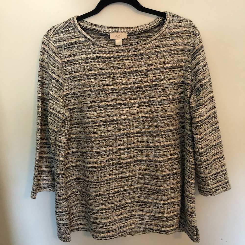 Multi color cable knit sweater